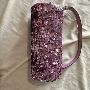 Pink coach sequin mini purse
